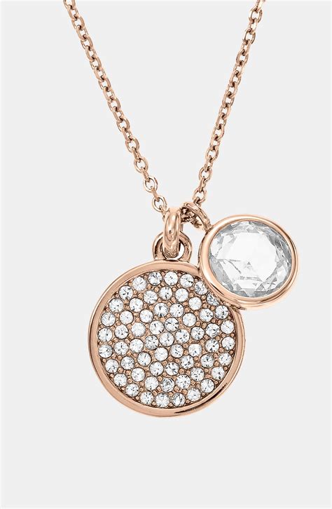 michael kors brilliance pendant necklace|michael kors jewelry gift box.